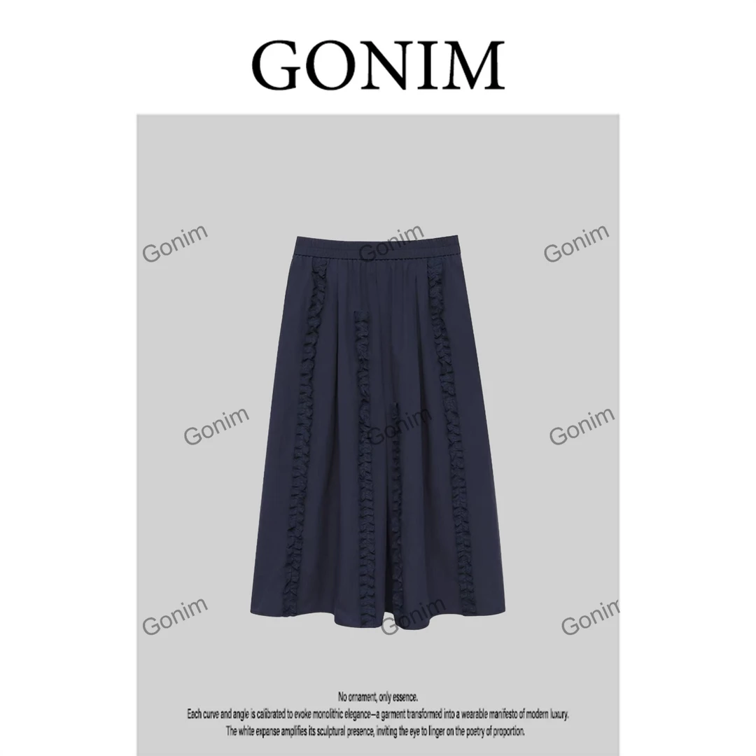 Gonim· "约会时光‘’2025新款轻奢时尚气质显瘦百搭款半身裙