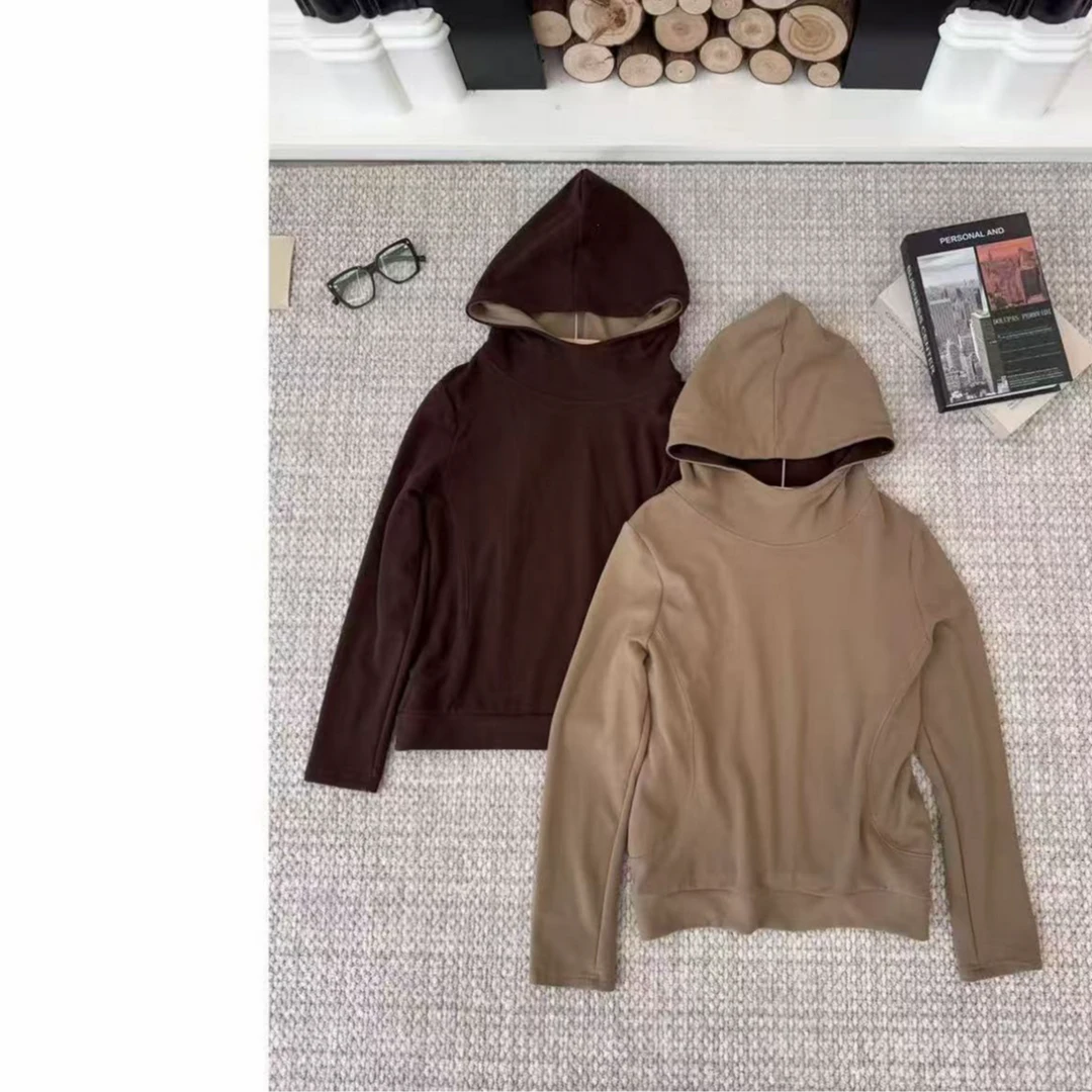 【茜罗轩专属】2025新配色双面德绒帽衫柔软舒适-1676