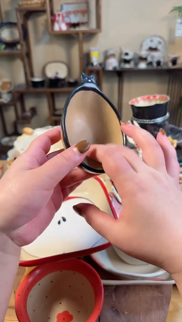 【闪购商品】猫咪碗高温瓷器瓷器