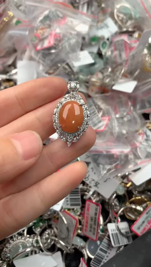 银S925镶嵌戒指翡翠555   2