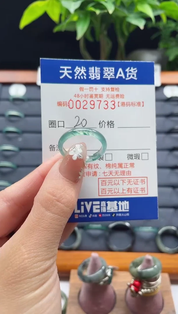 【闪购商品】翡翠戒指未镶嵌翡翠戒指9733