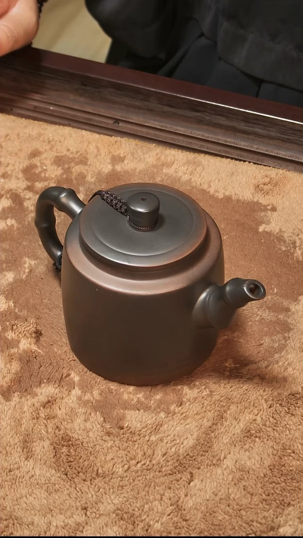 不***…紫陶竹节壶250ml（微瑕）