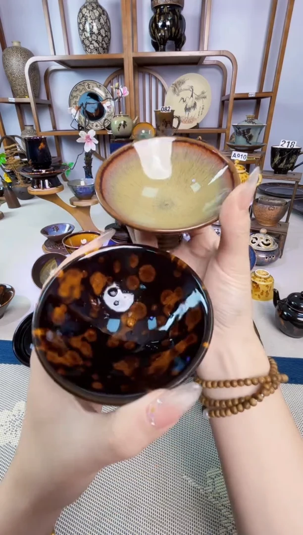 用****7【两个高脚杯】非遗大师手工高温瓷特价款