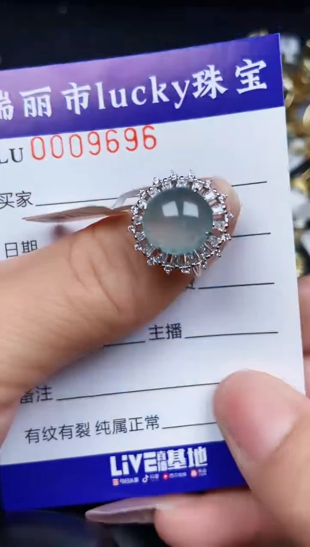 翡翠银S925镶嵌颈饰9696