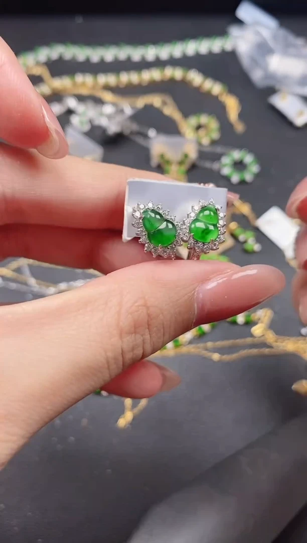 翡翠戒指银S925镶嵌51511