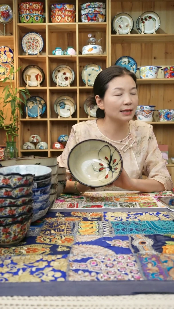 瓷片小可高温陶瓷餐具一组大碗2个