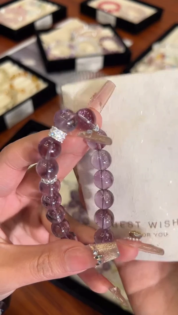 【闪购商品】水晶手链合金紫水晶手链x1569