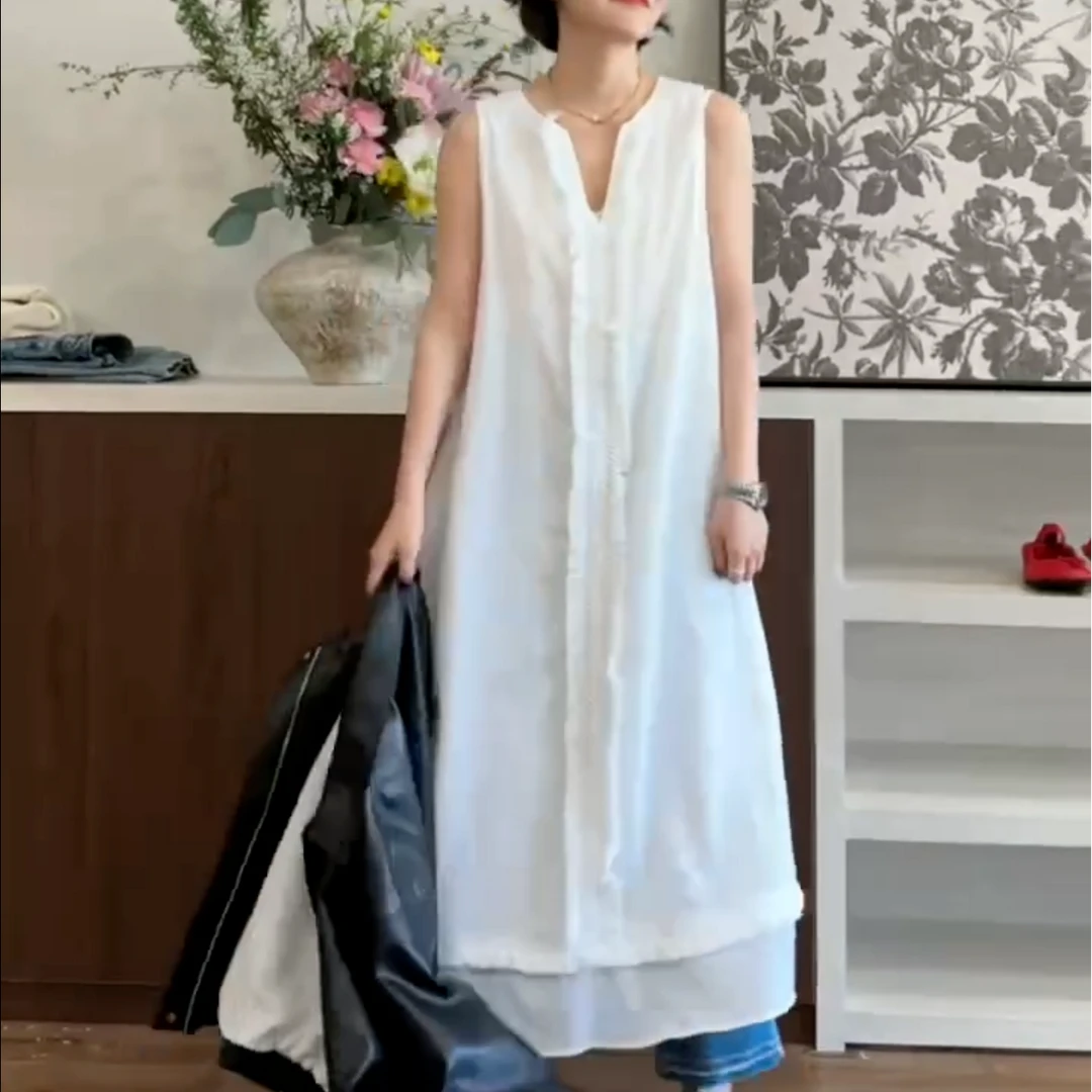 FUJIA STYLE新款韩版简约休闲花边纯色连衣裙Q2366