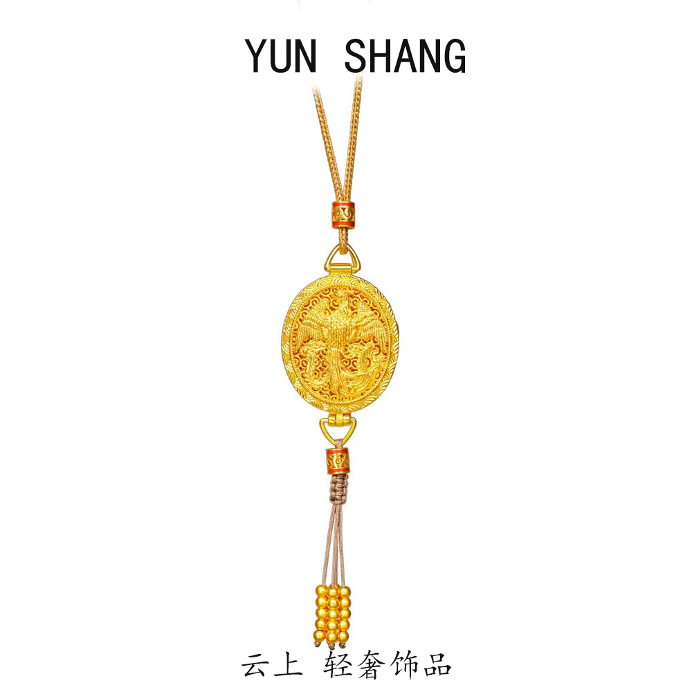 铜合金项链 YUNSHANG/云上花丝龙凤香囊项链饰品新中式凤凰