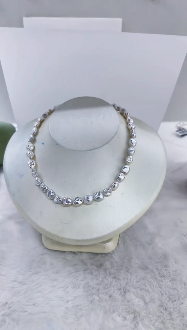 未镶嵌淡水珍珠DA淡水keshi珍珠项链 y493