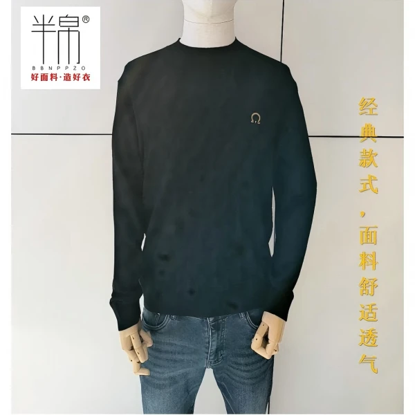 BBNPPZO/半帛半帛.新款男士100%纯羊毛衫w158h638