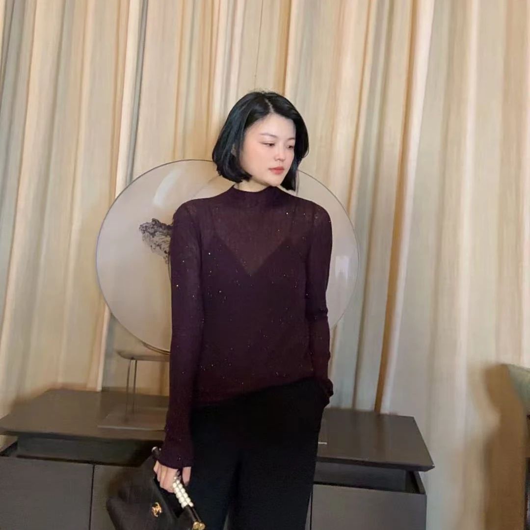 TANTAN 显瘦气质百搭长袖修身羊毛衫2568