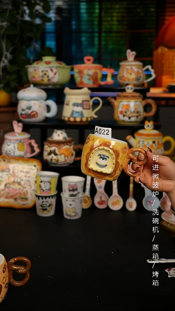 陶瓷便携款景德镇高温釉下彩纯手绘创意瓷 默认微瑕 不退不换