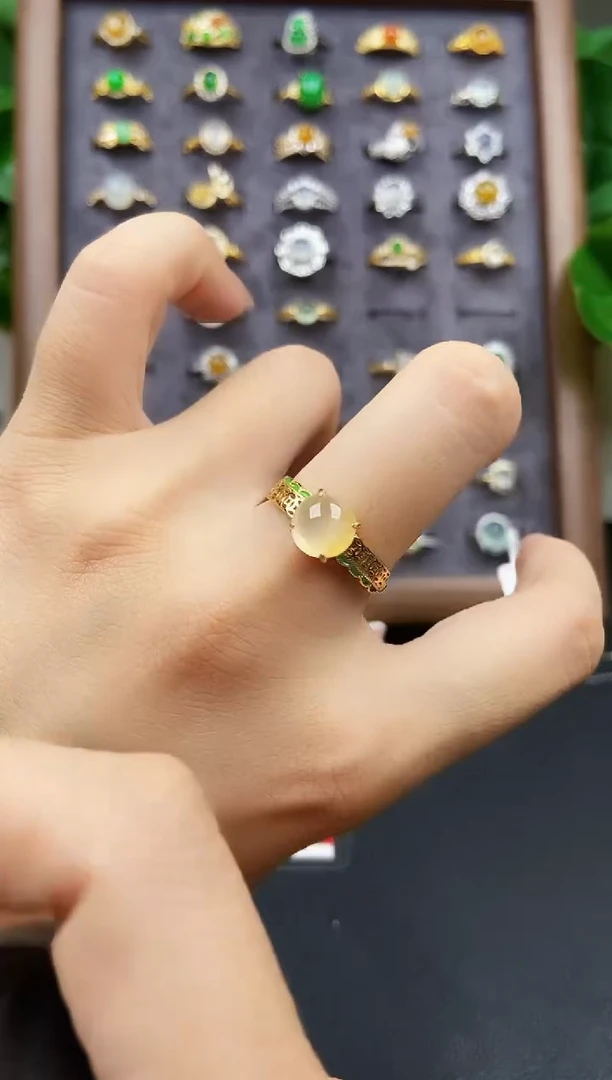 银S925镶嵌戒指翡翠12