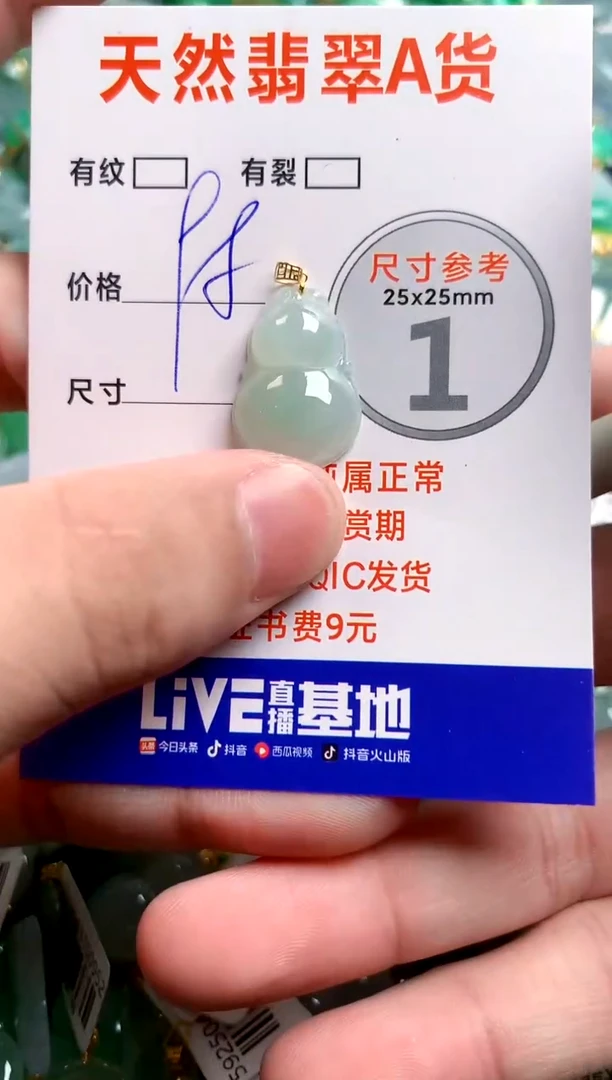 翡翠18K金镶嵌颈饰23001497