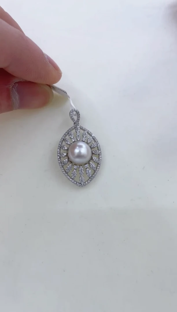 颈饰银S925镶嵌海水珍珠