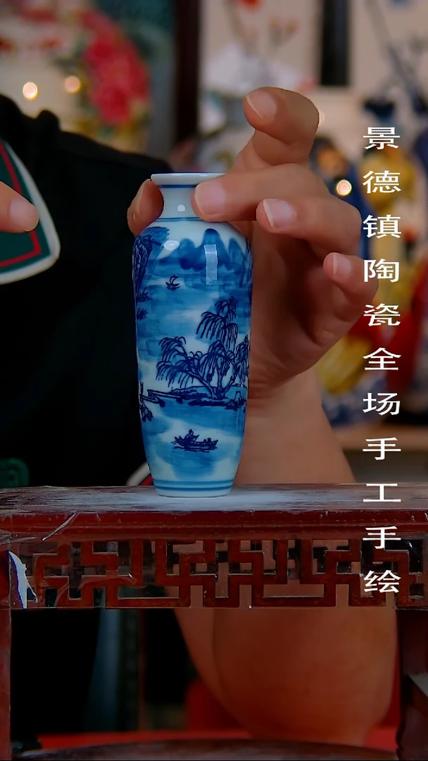 摆件景德镇陶瓷 手工手绘