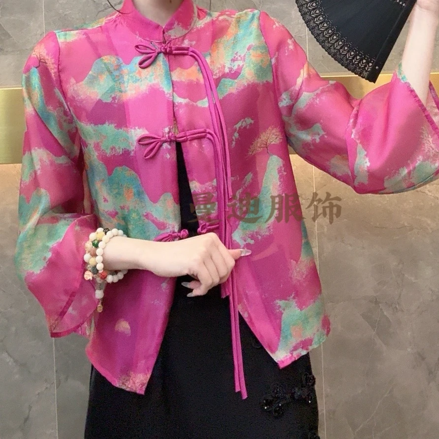 1059【烟雨江南】新国潮后背琉璃穿珠防晒上衣