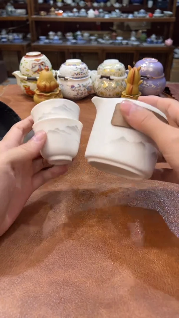 真的很便宜会开片的旅行茶具