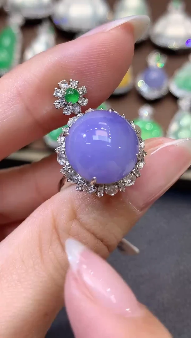 18K金镶嵌戒指翡翠C30