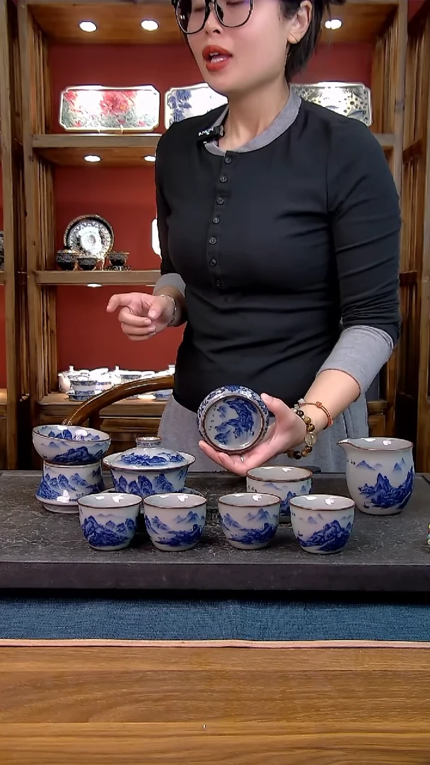 简装家用款9件套 老陶泥开片纹陶瓷茶具