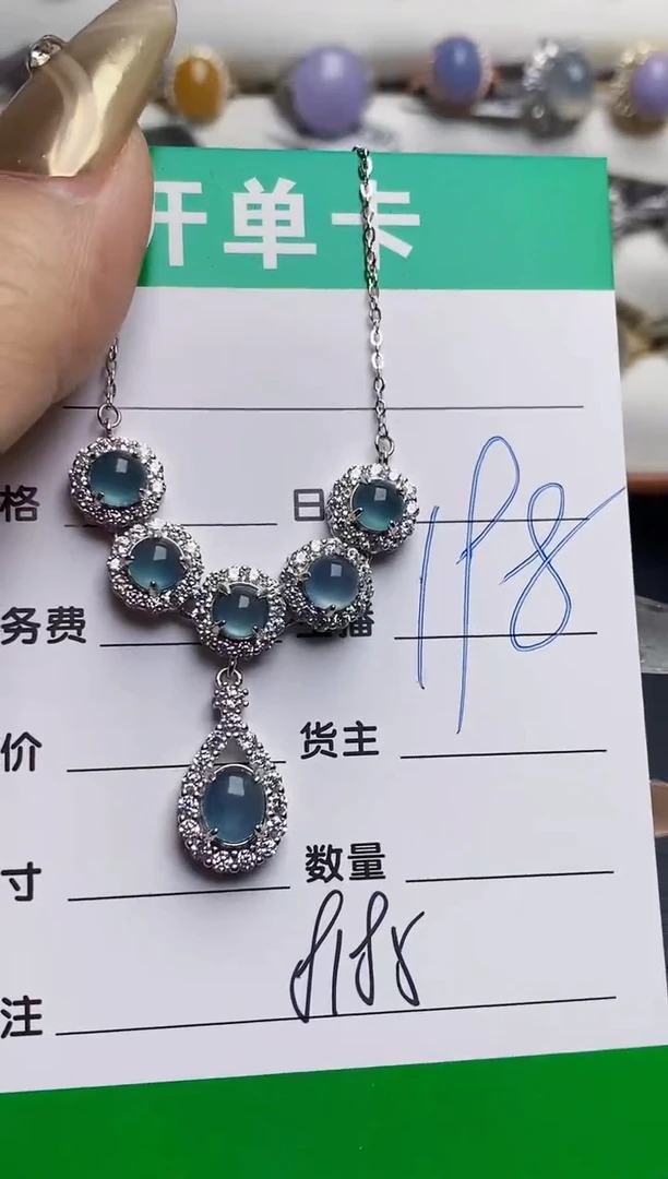 银S925镶嵌戒指翡翠8185