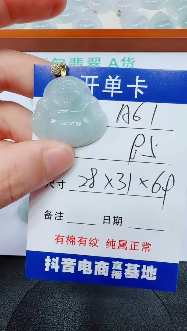 翡翠未镶嵌吊坠(赠链)A61