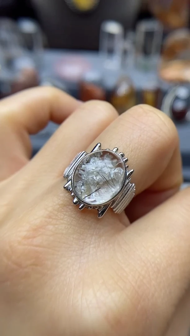 【闪购商品】水晶戒指银S925镶嵌水晶水晶