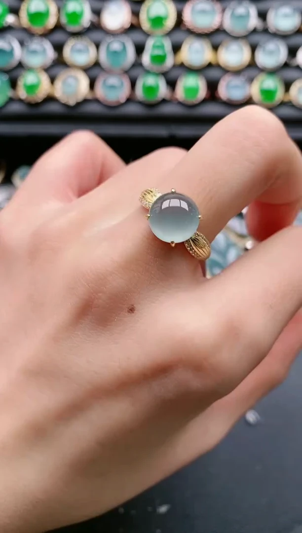 【闪购商品】翡翠戒指银S925镶嵌1111111