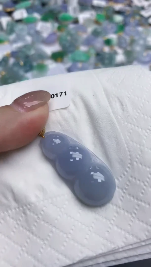 【闪购商品】翡翠颈饰18K金镶嵌天然缅甸翡翠A货