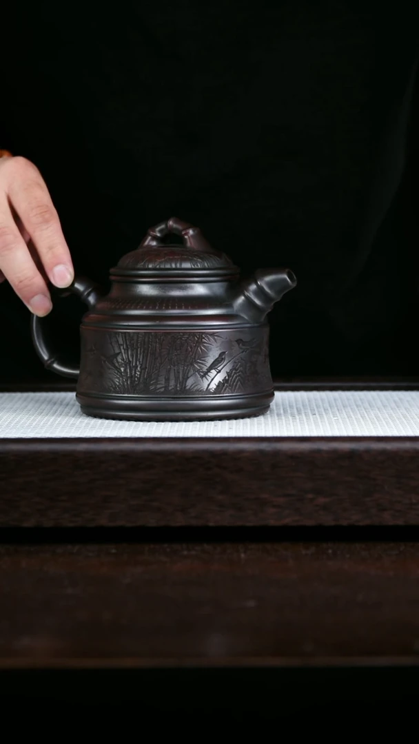 茶壶紫砂大声竹鼎450cc