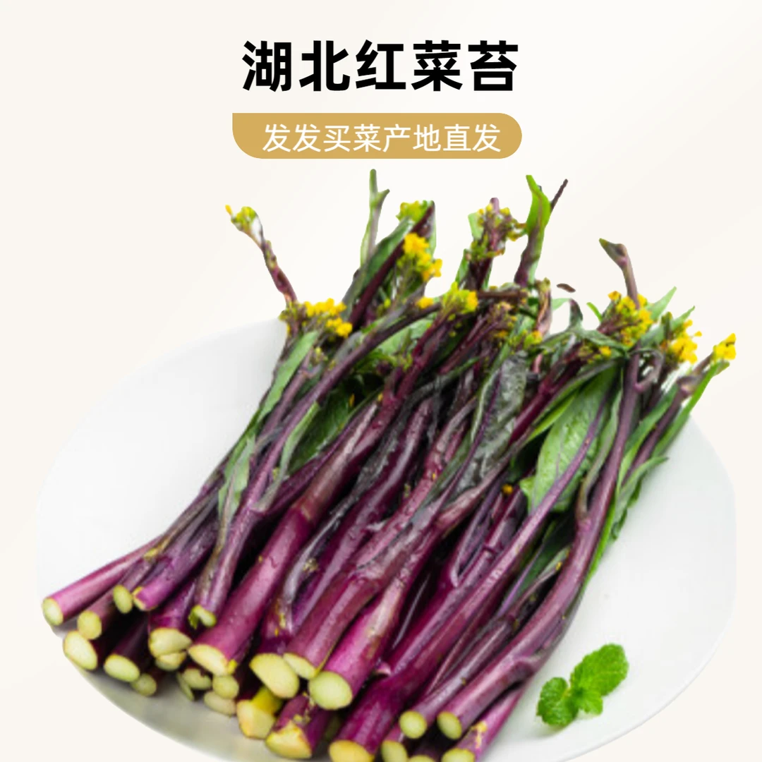 发发湖北红菜苔约350g±5g/份（养身食材，素炒，炒肉）
