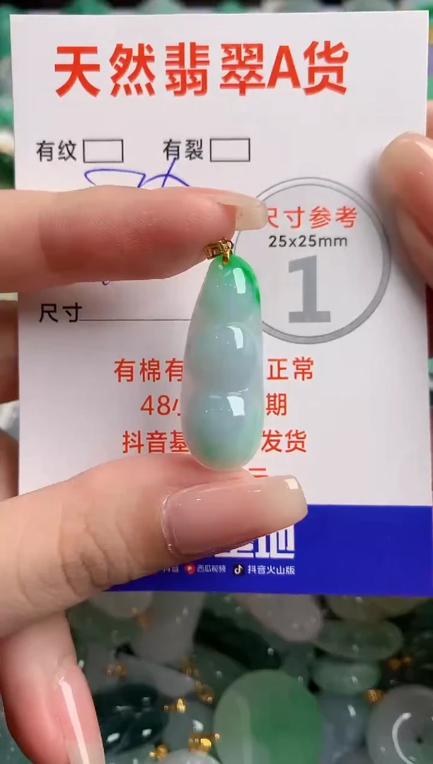 翡翠18K金镶嵌颈饰23000372
