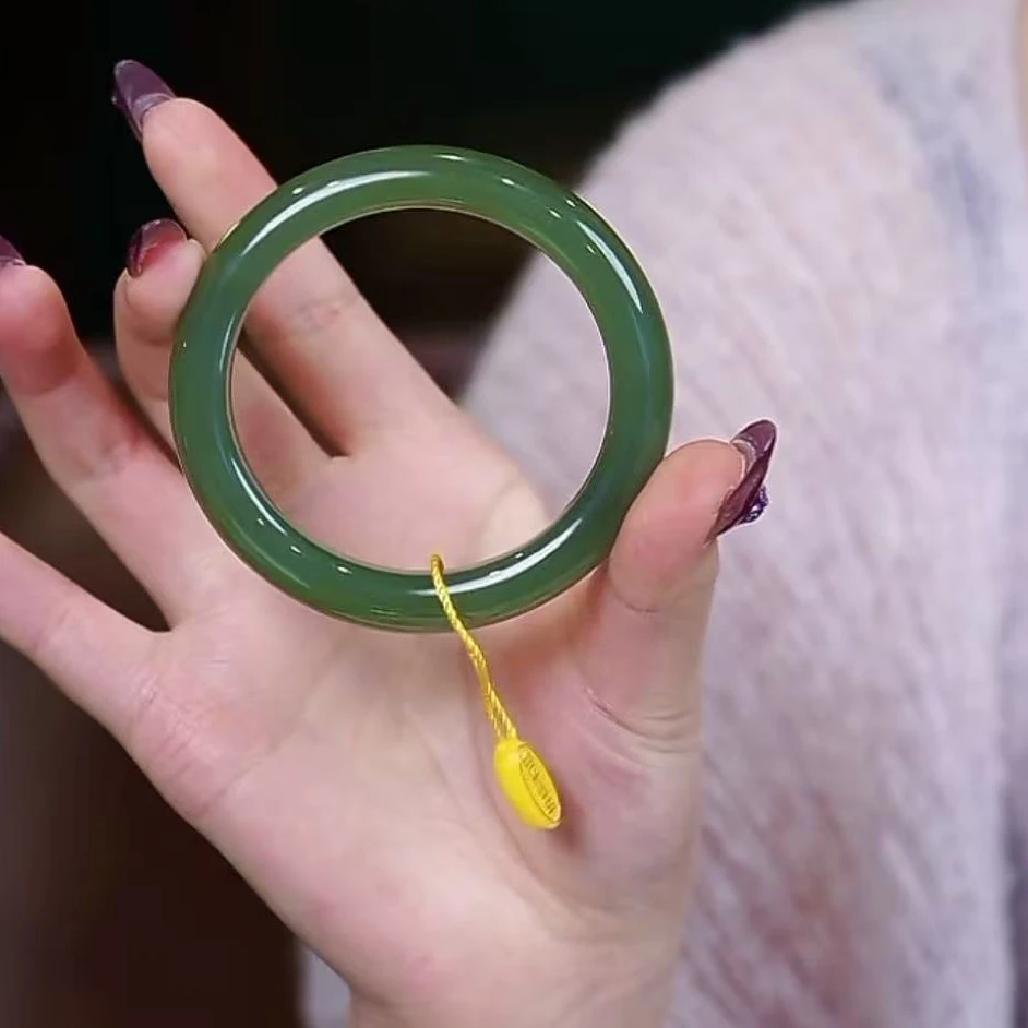 【小池专属】和田玉湖水绿手镯 12*9 XCC0066