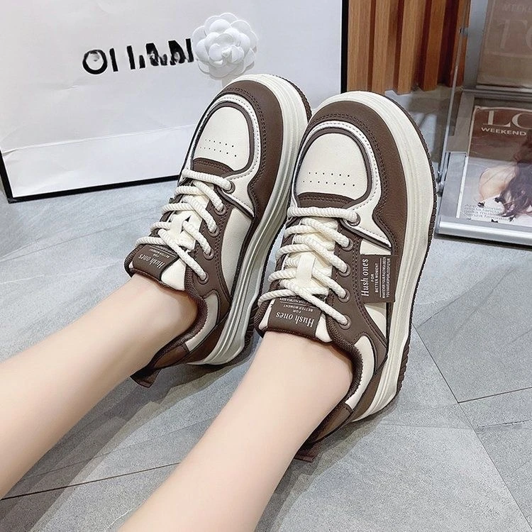 学生特价板鞋女百搭厚底松糕2025春夏新款潮休闲老爹鞋运动小白鞋