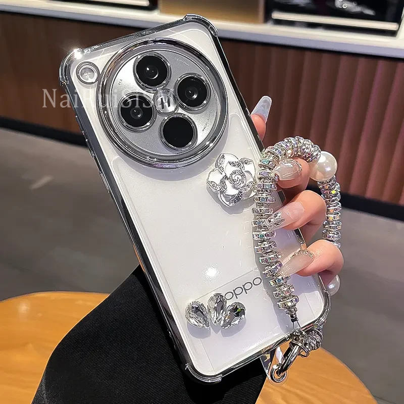 高颜值原创透明气囊全包挂链适用OPPOfindx8pro手机壳x8挂链ultra