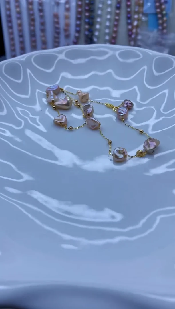 淡水珍珠未镶嵌颈饰淡水珍珠项链多样性发其一