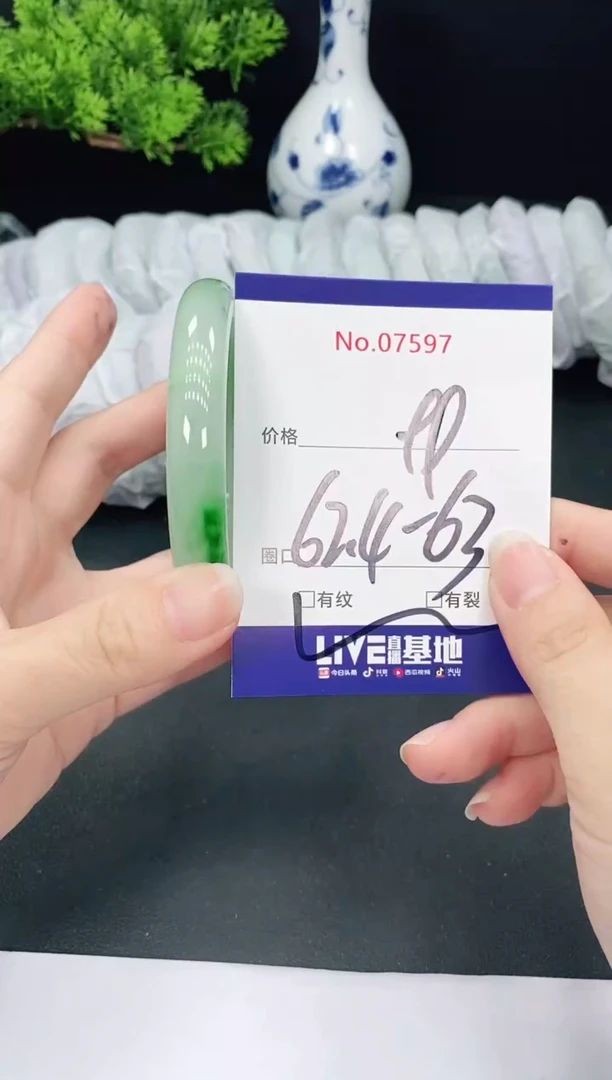 未镶嵌手镯翡翠7597