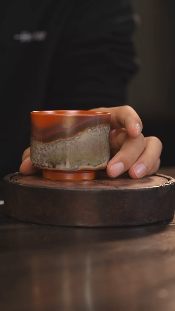 【闪购商品】杯44柴房陶瓷丨金红落灰单杯