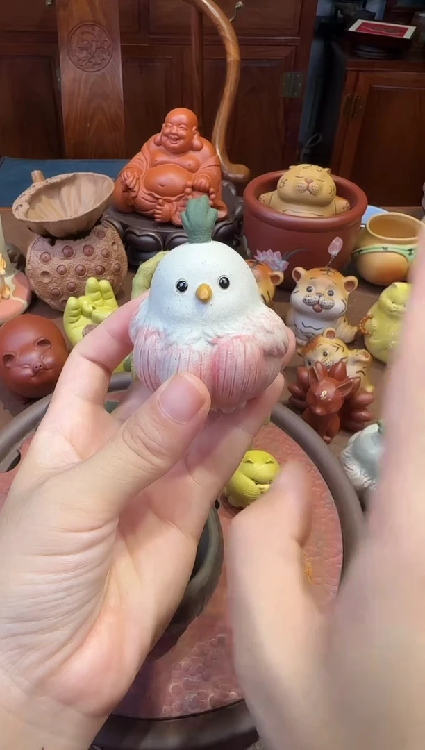 紫砂茶宠紫砂算鸟