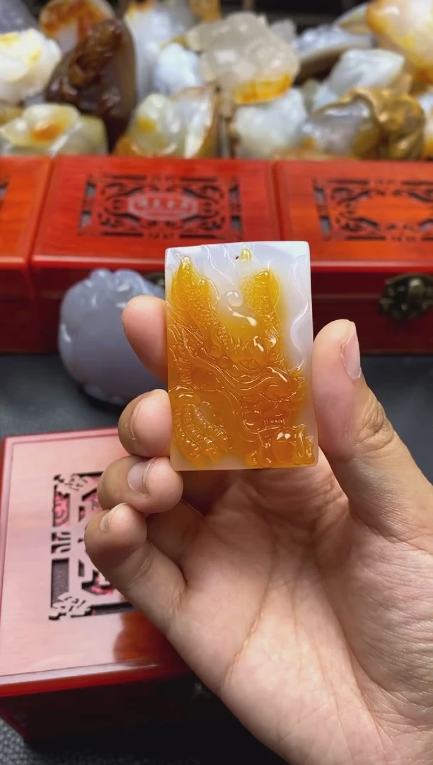 未镶嵌手把玛瑙/玉髓八*00