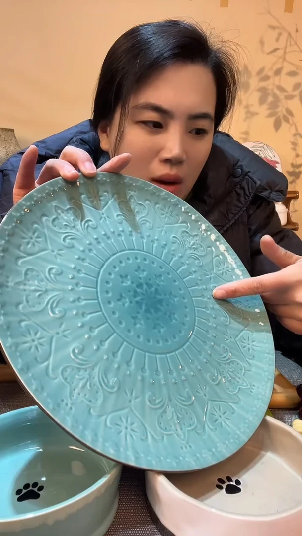 【闪购商品】瓷片11英寸浮雕盘 微瑕介意勿拍