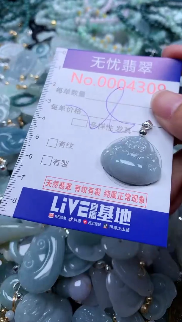 翡翠未镶嵌吊坠(不含链)4309
