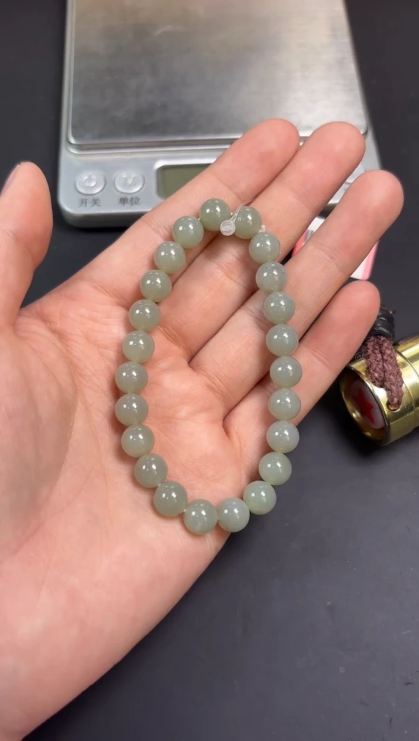 【闪购商品】和田玉手串未镶嵌若羌微色差卡8