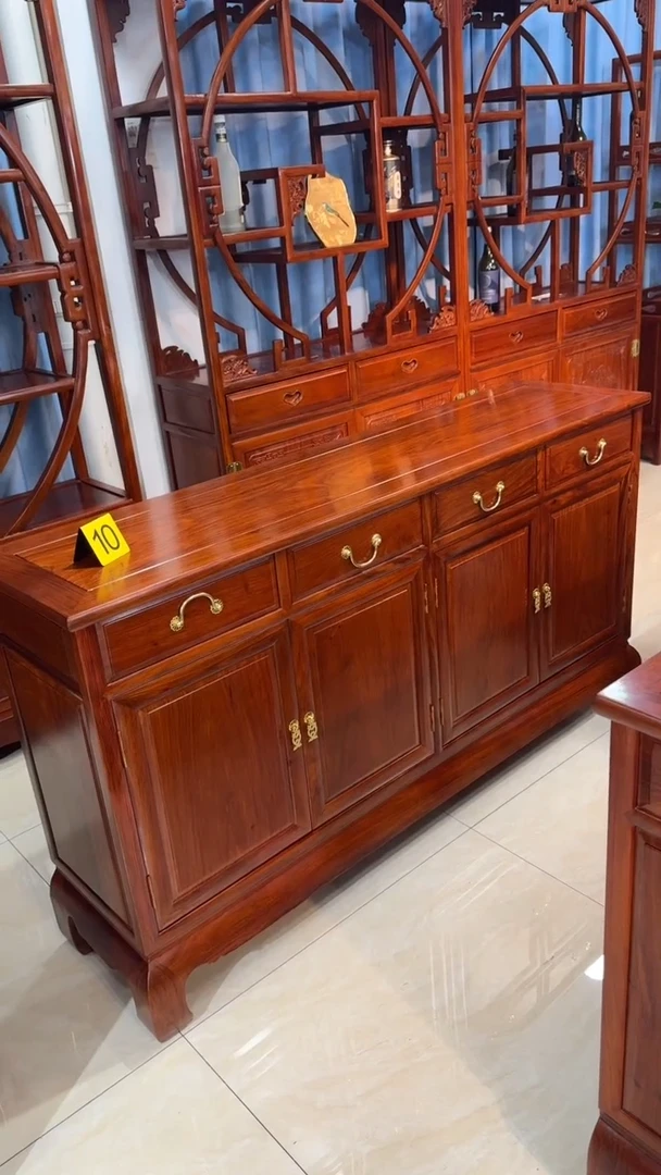 花梨木类储物柜158*40*88加高餐边柜刺猬紫檀