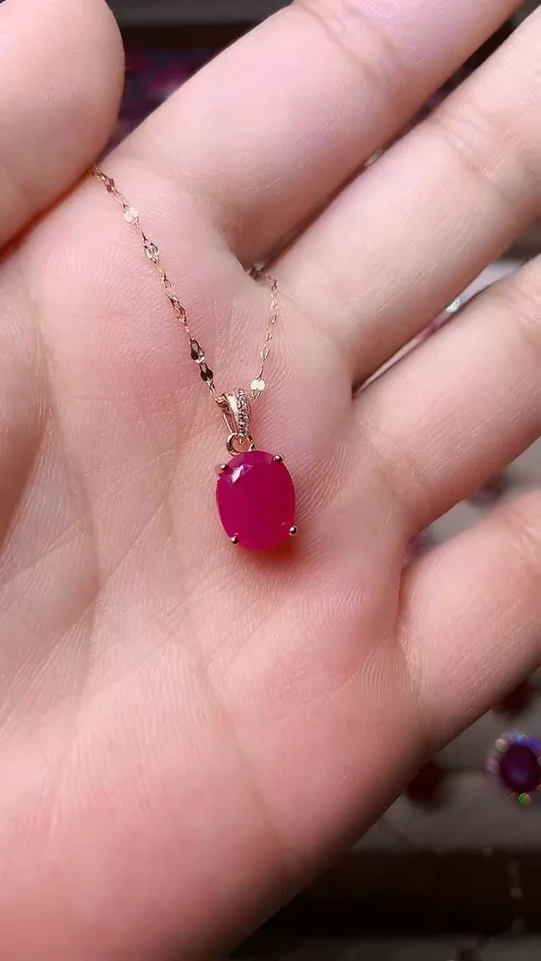 【闪购商品】红宝石颈饰银S925镶嵌000