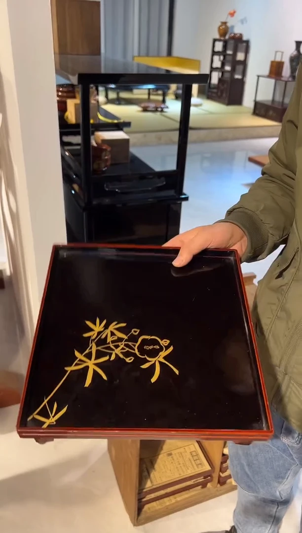 金莳绘茶台 大漆漆器大漆漆器