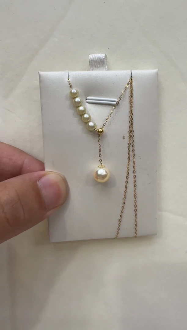 海水珍珠18K金镶嵌颈饰清货