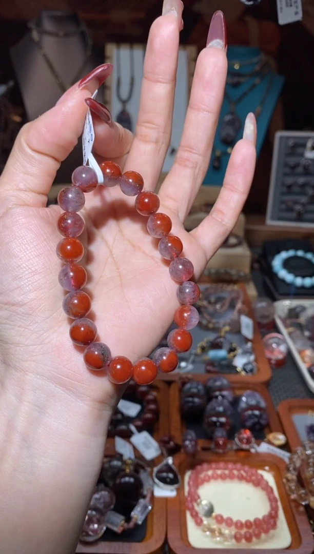 【闪购商品】水晶手串未镶嵌红极光9+mm