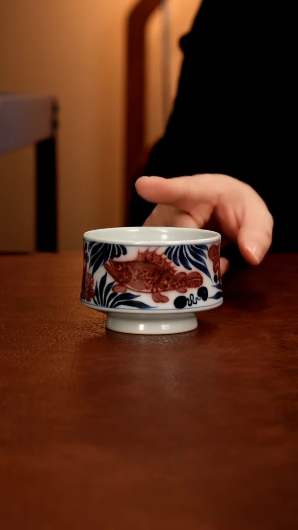 匠*景德镇瓷器，青花瓷手绘茶具~